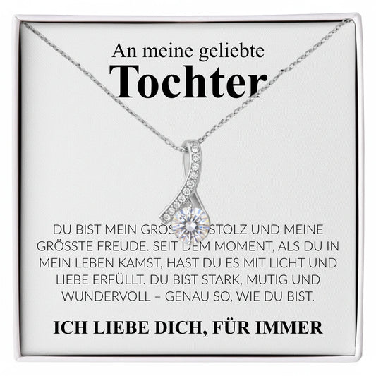 Elegante Halskette "An meine geliebte Tochter" - Geschenk Tochter