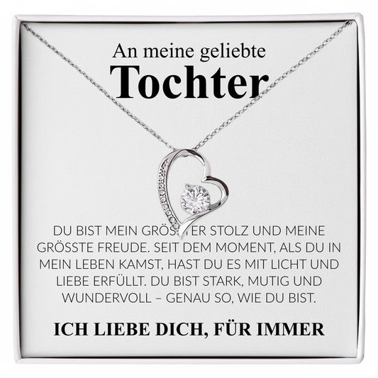 Herzkette "An meine geliebte Tochter" - Geschenk von Eltern
